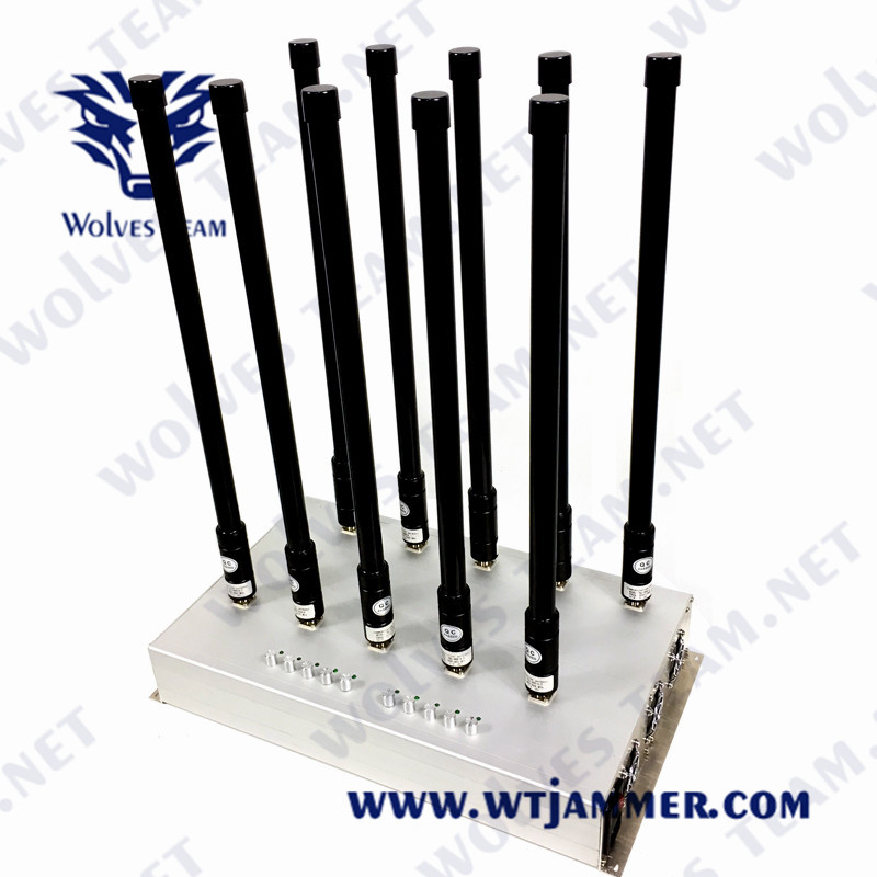 Brouilleur 2g 3g 4g 5g Wifi 5.8g de signal de téléphone portable d'antenne de l'ajustement 12
