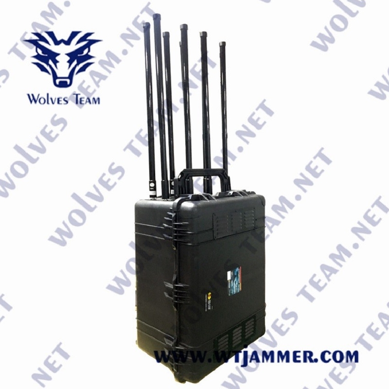 Puissance élevée imperméable du brouilleur 2000m de signal de bourdon pour GPS WiFi 2.4G 5.8g