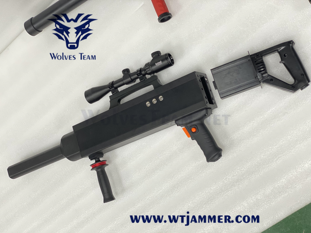 Type anti dresseur de fusil de signal de GPS Wifi d'arme à feu de brouilleur de bourdon 1000-1500 mètres arrêtant le bourdon