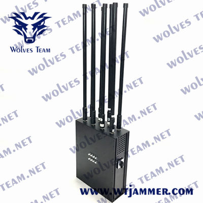 2000 mètres Longue distance Blocker sac à dos 6 bandes Drone signal brouilleur