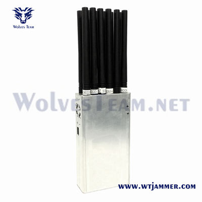GSM 3G 4G 5G WIFI GPS RF315/433MHz Fréquence de bloc Portatif 14 Antenne Brouilleur de signal Ventes Pour le localisateur UHF VHF