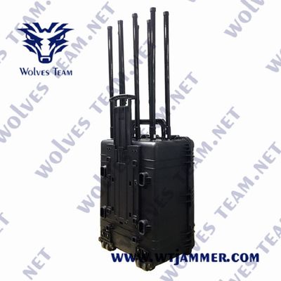 Brouilleur de signal portable léger avec adaptateur secteur AC 230V Chaque fréquence contrôlée par des interrupteurs RF marche/arrêt indépendants