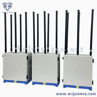 Disturbeur de signal extérieur 600W 10 bandes imperméable à l'eau réglable haute puissance 2G 3G 4G WiFi VHF UHF militaire personnaliser le dispositif de fréquence
