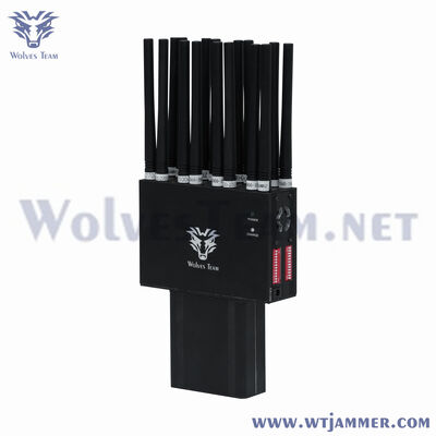 Portable 16 bandes téléphone portable 2G 3G 4GLTE 5G brouilleur de signal RF Bloqueur de signal Wifi2.4g GPS Brouilleur de signal 30 mètres