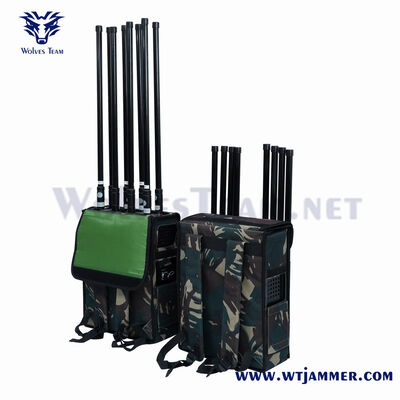 Brouilleur de signal pour tous les signaux de téléphonie cellulaire Brouilleur de signal de sac à dos de l'armée Brouilleur de signal de téléphone cellulaire conçu GSM 3G 4G 5G