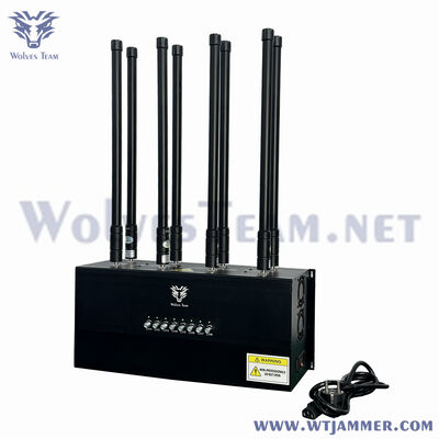 Dispositif de protection des signaux de bureau de 8 canaux de 20 W Blocage sans fil haute puissance pour les emplacements confidentiels