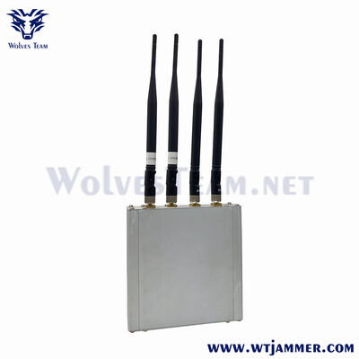 Haute puissance 80W bureau 4 bandes puissant CDMA GSM LTE Shielder 50-150 mètres brouilleur de signal