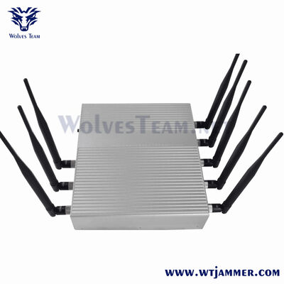8 Antennes Puissance réglable Blocs de brouilleur à bande complète 2G 3G 4G WiFi GPS et signaux Bluetooth