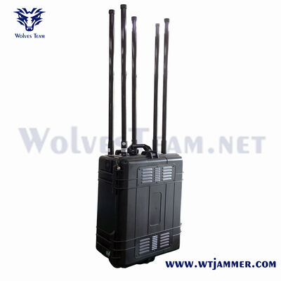 7 bandes 350W boîtier court brouilleur de signal portable 30-200M portée de blindage