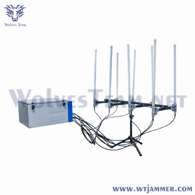 Portable 9 bandes 450W signal brouilleur 2.4G 5.8G WiFi Bluetooth 3G 4G 5G Couverture jusqu'à 1 km