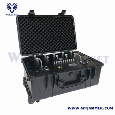 Isolateur de signal portable à bagages multi bande de 55 W pour réunions confidentielles de bureau