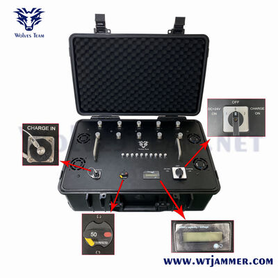 15 bandes 220W valise portable bloqueur de signal RF pour les lieux publics
