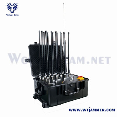 Brouilleur de signal portable de 8 antennes de 400 W pour les applications de sécurité intérieure et extérieure