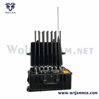 Brouilleur de signal portable à 6 antennes de 400 W pour les petits projets de sécurité