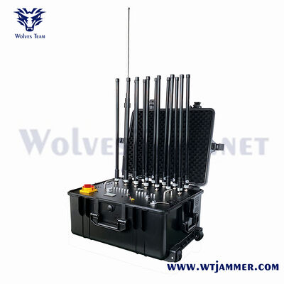 400W 6 bandes Trolley signal brouilleur, puissance réglable pour la couverture personnalisée