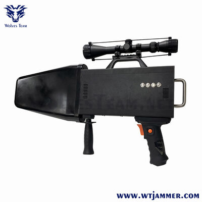Brouilleur de signal anti-UAV 4 bandes 30 W, couverture 500 m (type directionnel portatif)