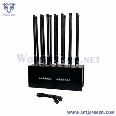 Dispositif d'interférence de signal WiFi/Bluetooth/GPS de bureau haute puissance 10 bandes 600 W