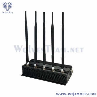 14 bandes 600W Dispositif d'interférence de signal à haute puissance de bureau à toutes les fréquences