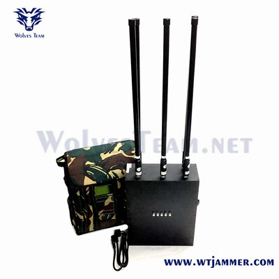 Brouilleur imperméable et portatif de sac à dos d'Anti-drone de puissance élevée de 90W avec 5 bandes GPS Wi-Fi 5.8G