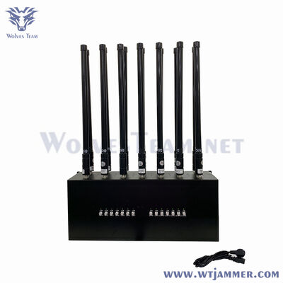 WT101H10-14 140W 14 bandes brouilleur de type bureau 10W/bandes Omni antenne