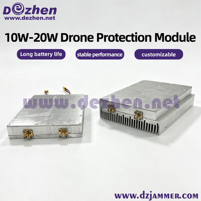 Module anti-drone à large bande de 10W/15W/20W de 1000 MHz à 6000 MHz Module de défense à basse altitude