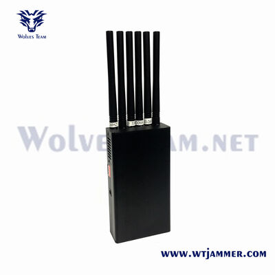 Brouilleur de signal portable Bluetooth Wifi 6 antennes pour salles de réunion confidentielles, salles d'examen, salles d'interrogatoire et lieux de négociation sécurisés