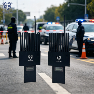 Afficheur LED Nouveau Génération Brouilleur de Signal Portable Longue Portée de Brouillage pour Postes de Contrôle Temporaires des Forces de l'Ordre et Sites d'Opérations sur le Terrain