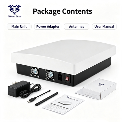 Brouilleur de signal de bureau de 12 bandes de 60 W avec antenne omnidirectionnelle pour une protection RF complète
