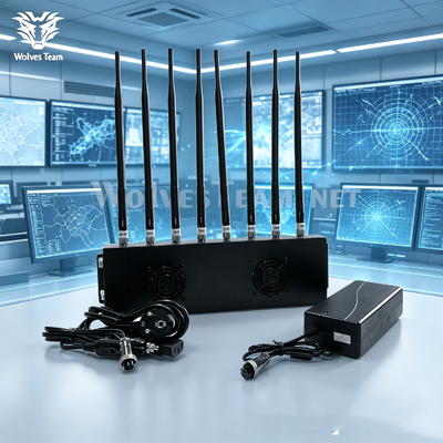 8-Antenne téléphone haute puissance et GPS brouilleur bloqueur de signal pour les locaux sécurisés confidentiels nationaux ou l'application de la loi