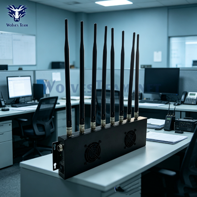 8-Antenne Brouilleur de Téléphone et GPS Haute Puissance pour Studios de Recherche et Développement Confidentiels