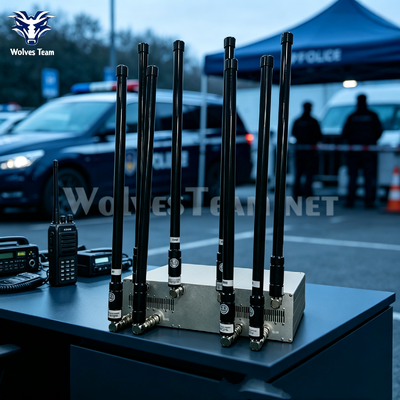 Bloqueur de signal sans fil toutes bandes avec 8 antennes réglables pour réunions gouvernementales et opérations temporaires des forces de l'ordre