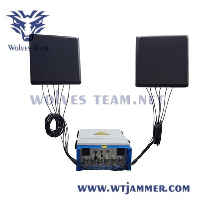 240W 12 bandes à l'extérieur imperméable à l'eau GSM brouilleur de signal cellulaire usine chimique sécurité anti-trigger à distance