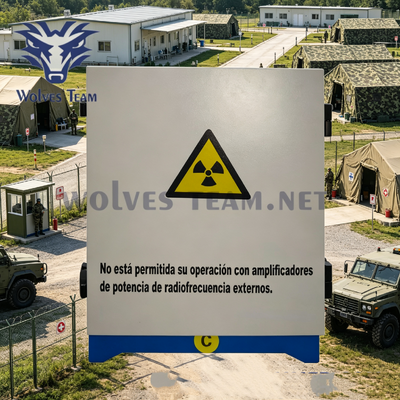 240W Haute Puissance 12 Bandes Jammer de Signal Cellulaire GSM et WiFi Extérieur Étanche Anti-Drone pour la Sécurité Périmétrique des Camps Militaires