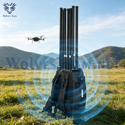Brouilleur de signal de drone manpack 50-300M pour les forces armées et les forces de l'ordre