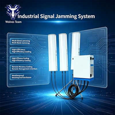 Bloqueur de signal extérieur étanche IP65 14 bandes 600W avec portée de 600m pour CDMA GSM DCS PCS 3G 4G LTE WiMAX WiFi GPS