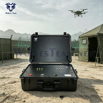 Détecteur de signaux portable 6 canaux avec une portée de 300 m Distance efficace pour la perturbation du signal anti-drone en extérieur