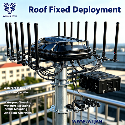 1400W 14 bandes 5G et GPS L1 L5 brouilleur fixe étanche extérieur cellulaire WiFi UHF VHF bloqueur