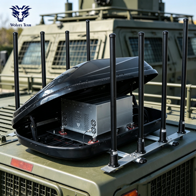 Brouilleur anti-drone monté sur véhicule 400W 8 bandes extérieur bloqueur de signal UAV système mobile anti-UAV