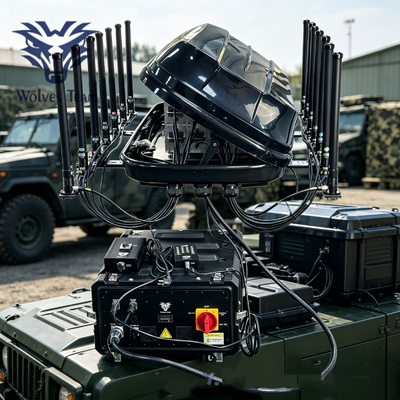 Distance effective 500-1000M 420W 14 bandes brouilleur de signal monté sur véhicule DDS pour utilisation en prison et véhicule tactique