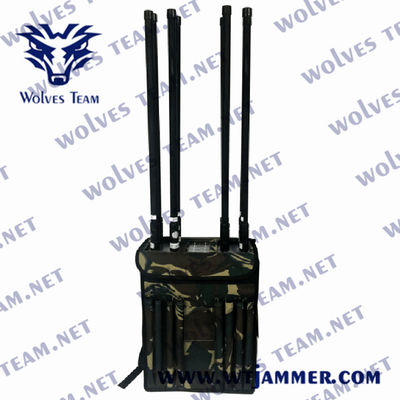 Puissance élevée 90 watts 2000m GPS WIFI5.8G Backpack UAV Jammer