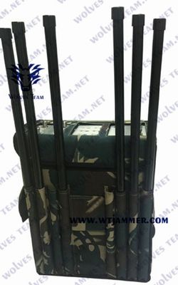 6 bandes 100 mètres 80W RF Manpack Jammer Pour les unités militaires