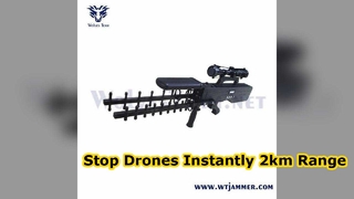 Pistolet de contre-mesure UAV 30W 100-240vac, dispositif de Suppression RF Portable pour Anti-Drone et confidentiel