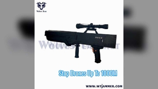 anti bloqueur tenu dans la main d'UAV de brouilleur de signal de bourdon de type pistolet 40W avec la longue gamme de brouillage