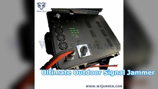 Brouilleur de signal portable 500 W à 10 bandes, idéal pour les événements temporaires de grande envergure.